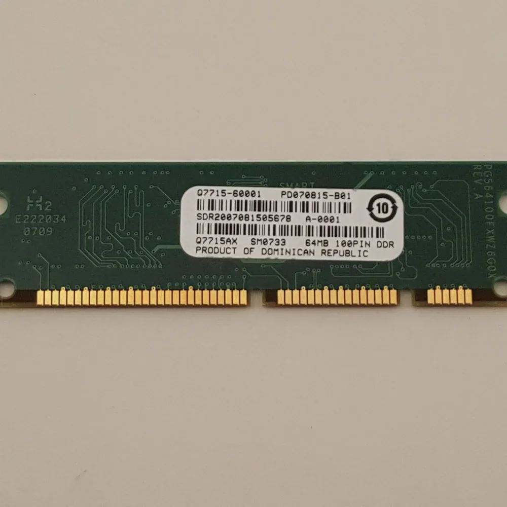 HP Q7715AX 64MB 100-pin DDR DIMM Dual Inline Memory Module Q7715-60001